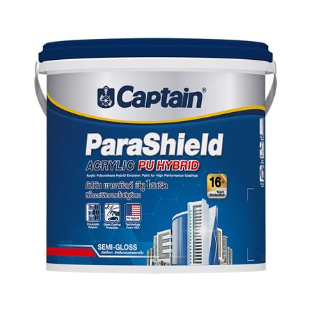 สีน้ำทาภายนอก ชนิดกึ่งเงา CAPTAIN PARASHIELD COOLMAX BASE C สีขาว 1 แกลลอน