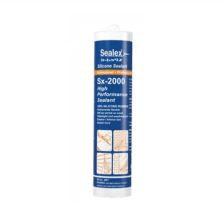 ซิลิโคนไร้กรด SEALEX SX-2000 300 มล. สีใส_0