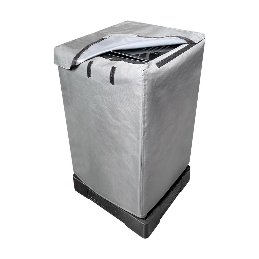 ผ้าคลุมเครื่องซักผ้าฝาบน 8-10 กก. CKR PLASTIC F-T003 64X64X96 ซม. สีเทาทึบ