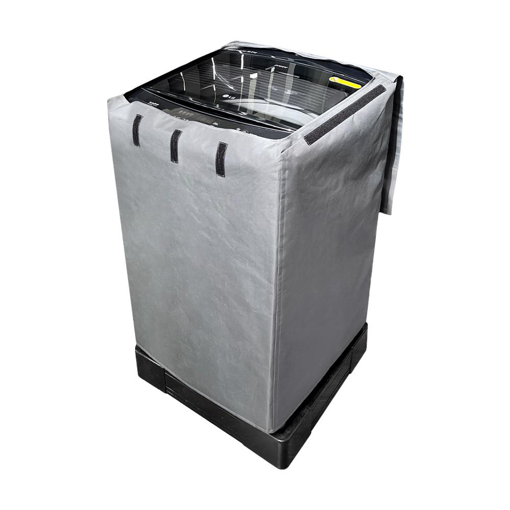 ผ้าคลุมเครื่องซักผ้าฝาบน 8-10 กก. CKR PLASTIC F-T003 64X64X96 ซม. สีเทาทึบ