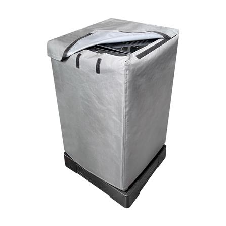 ผ้าคลุมเครื่องซักผ้าฝาบน 8-10 กก. CKR PLASTIC F-T003 64X64X96 ซม. สีเทาทึบ_1