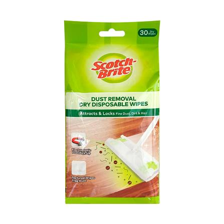 รีฟิลผ้าเช็ดเก็บฝุ่นไฟฟ้าสถิตชนิดแห้ง SCOTCH-BRITE BASIC 30 แผ่น สีขาว