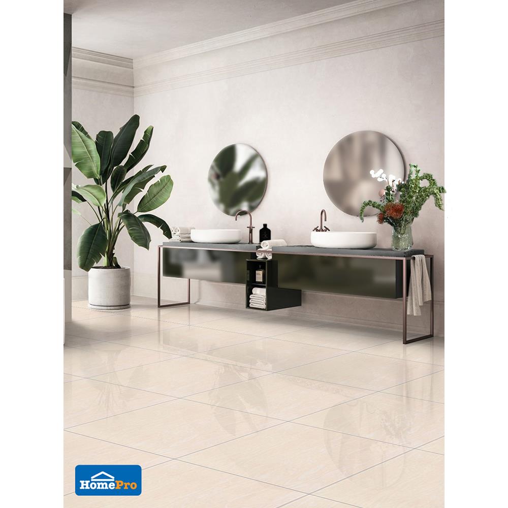 กระเบื้องพื้น 60x60 ซม. ไมเน่ นาโนครีม III 1.44M2