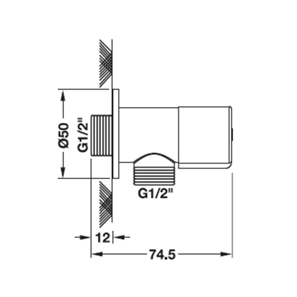 สต็อปวาล์ว 1 ทาง HAFELE 495.60.811