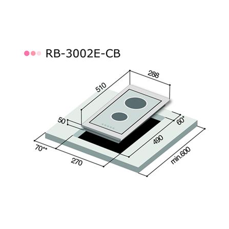 เตาฝังเซรามิก RINNAI RB-3002E-CB 30 ซม._1
