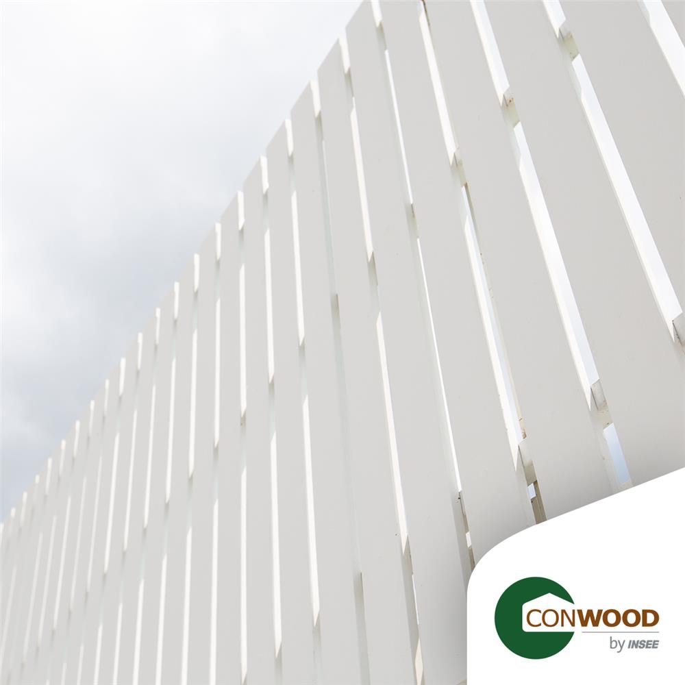 ไม้รั้ว หัวตัด CONWOOD ชัยพฤกษ์ หน้า 4 นิ้ว 10X100X1.6 ซม. สีขาวงาช้าง