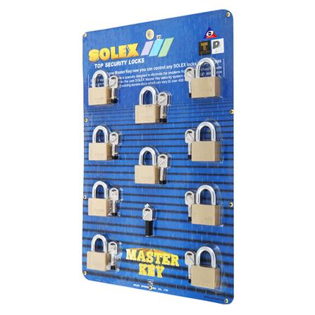 กุญแจมาสเตอร์คีย์ SOLEX PLUS10:1 45 มม. สีทองเหลืองขัดเงา 10 ตัว/ชุด_2