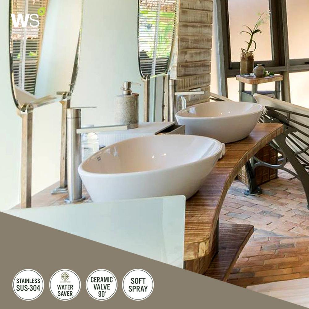 ก๊อกอ่างล้างหน้าผสม WS WS-0950H สเตนเลส