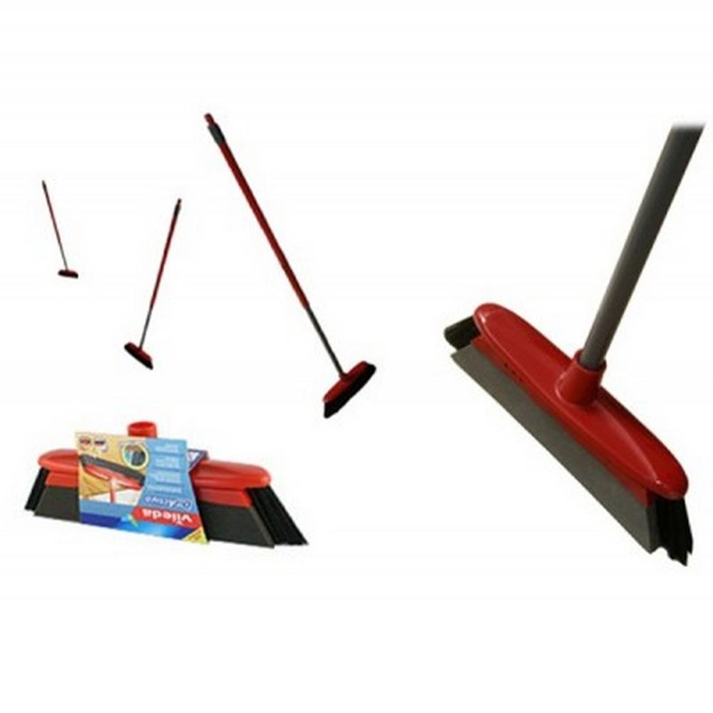 ไม้กวาดพลาสติก 2IN1 VILEDA CLASSICA สีแดง