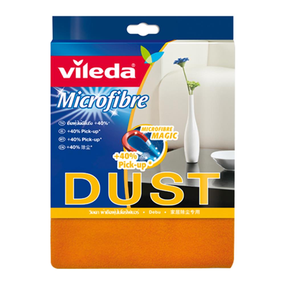 ผ้าไมโครไฟเบอร์เก็บฝุ่น VILEDA 17.5x25 ซม. สีส้ม