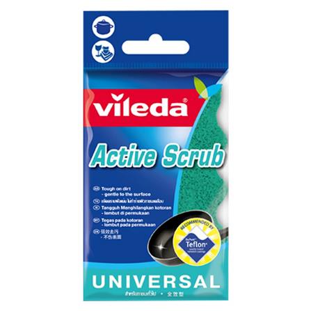 ฟองน้ำล้างภาชนะ VILEDA ACTIVE SCRUB 7x11x2.6 ซม.