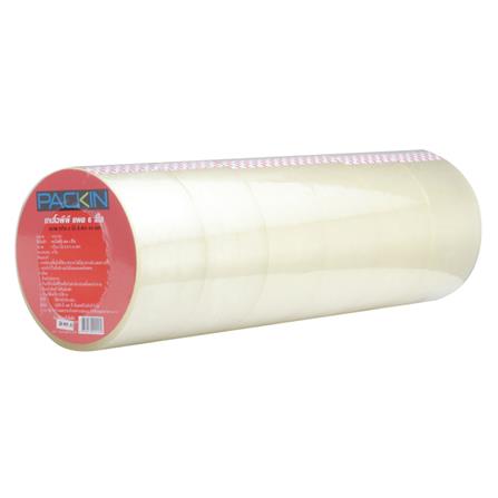 เทปOPP PACK IN 2 นิ้ว X 45 หลา สีใส บรรจุ 6 ม้วน