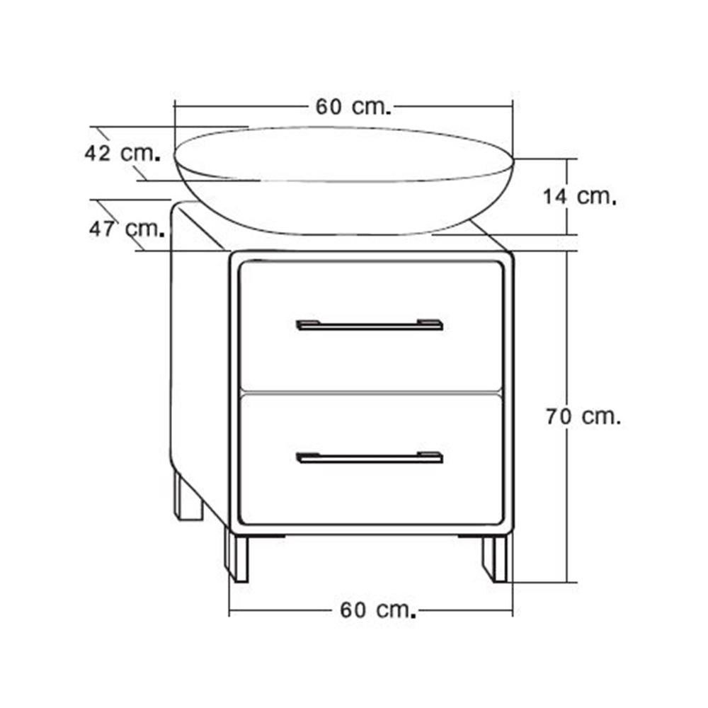 อ่างเคาน์เตอร์ MOYA VC-1322 สีขาว