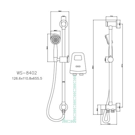 ชุดฝักบัวราวเลื่อน WS WS-8402_1