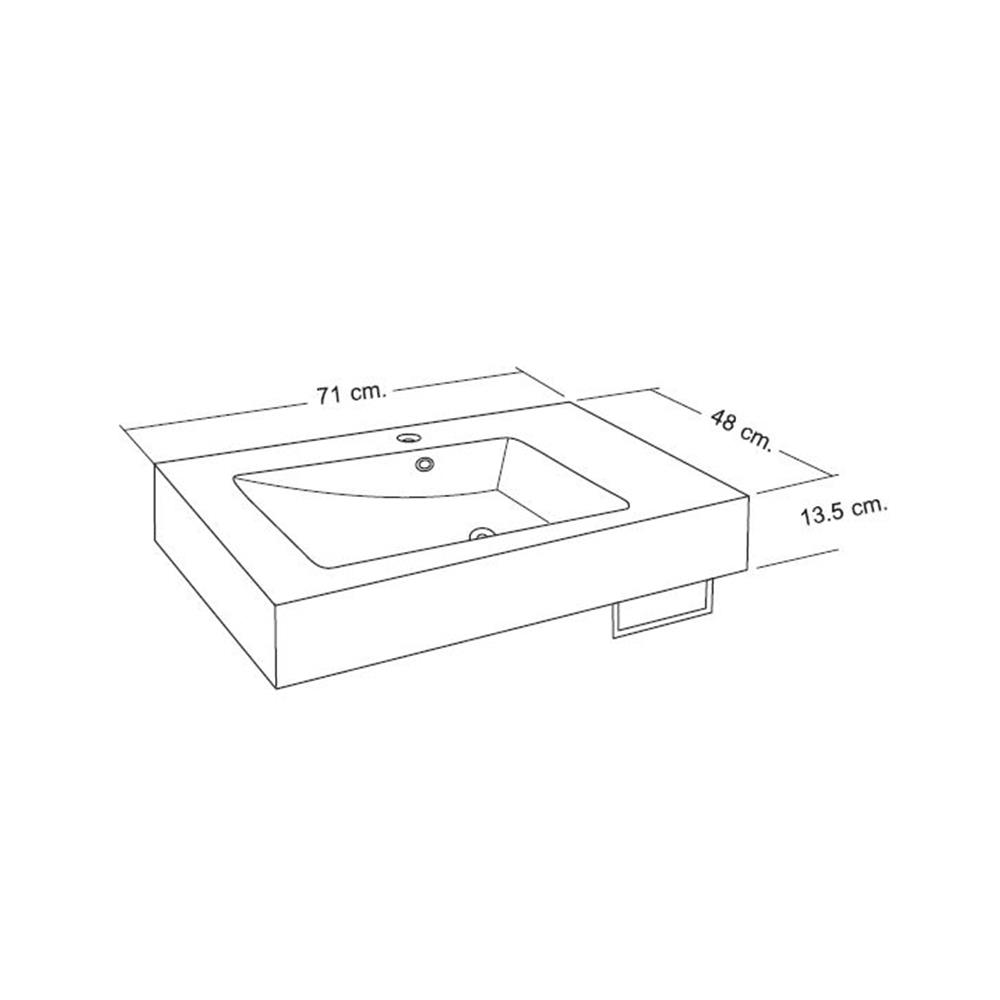 อ่างเคาน์เตอร์ MOYA VB-645 สีขาว