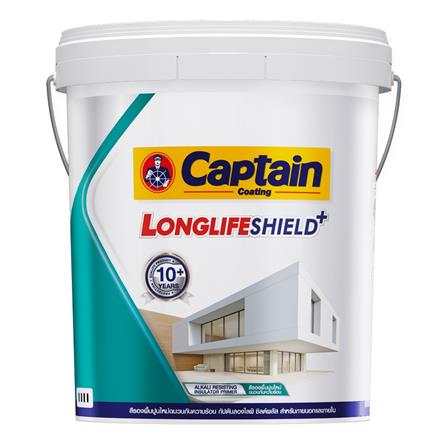 สีรองพื้นปูนใหม่ ชนิดด้าน CAPTAIN LONGLIFE SHIELDPLUS 6000 1 แกลลอน