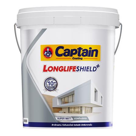 สีน้ำทาฝ้า CAPTAIN LONGLIFE SHIELDPLUS L0100 สีขาว ด้าน 1 แกลลอน