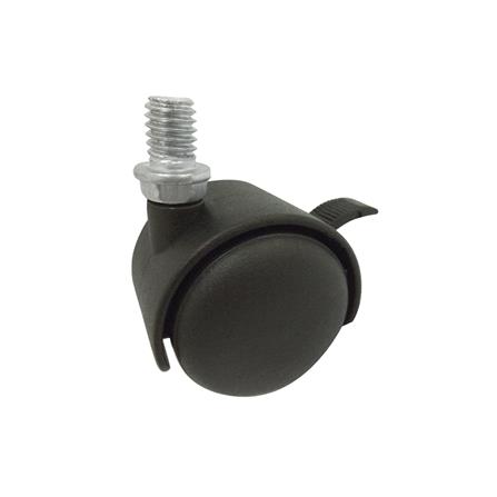 ลูกล้อไนลอน ZAPCO สกรูหมุน มีเบรก 2 นิ้ว สีดำ