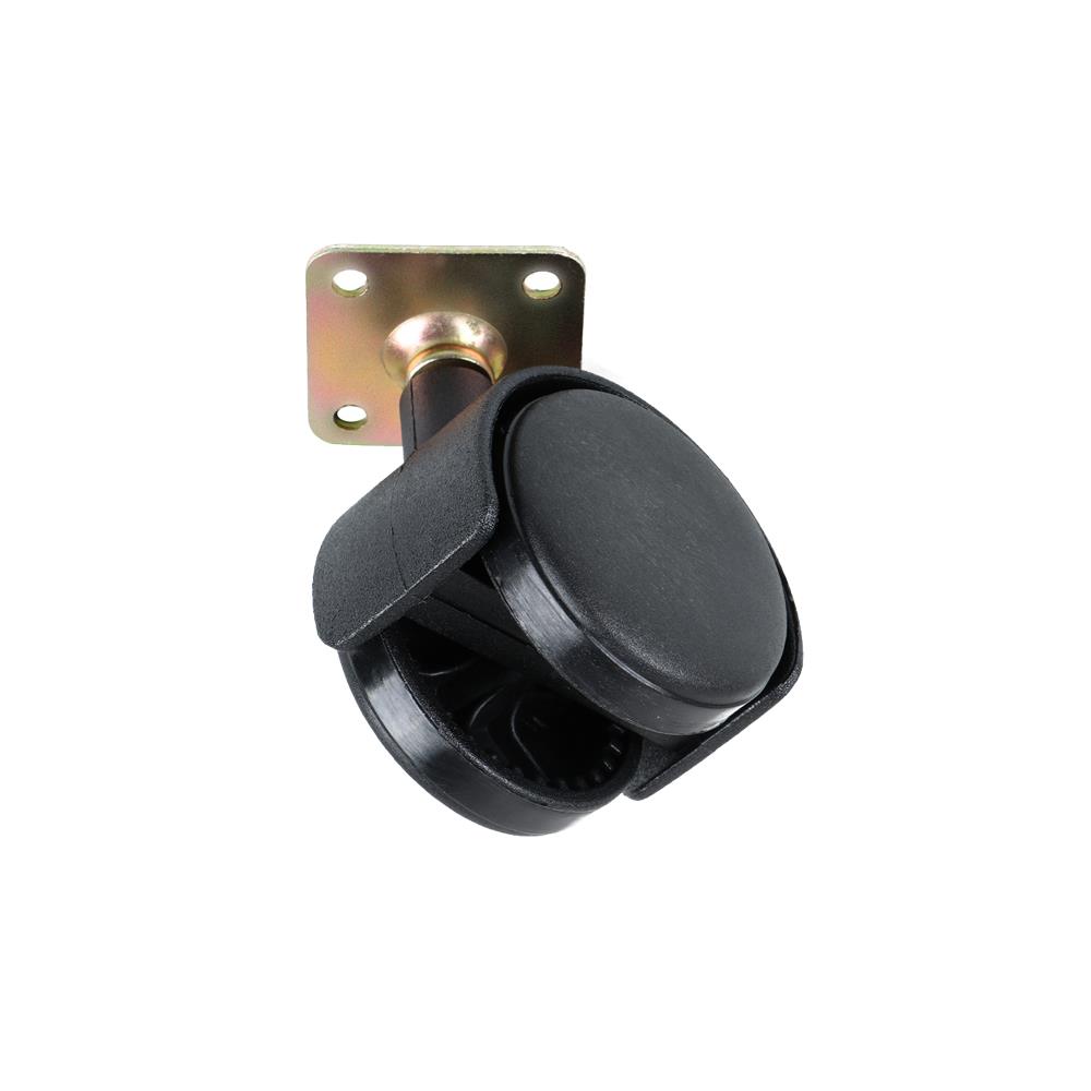 ลูกล้อไนลอน ZAPCO แป้นหมุน ไม่มีเบรก 2 นิ้ว สีดำ