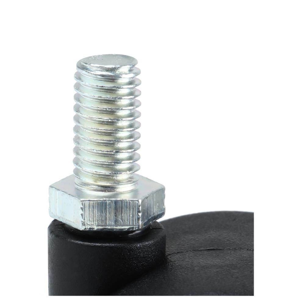 ลูกล้อไนลอน ZAPCO สกรูหมุน มีเบรก 1.5 นิ้ว สีดำ