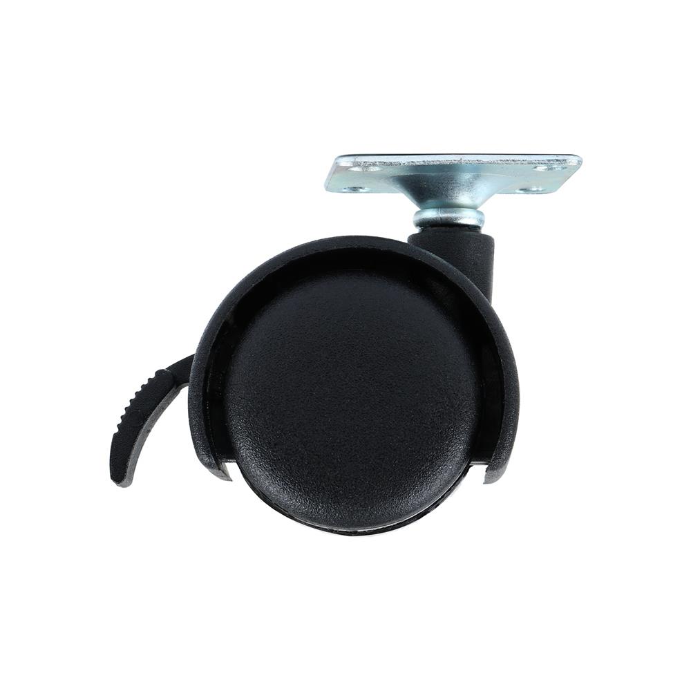 ลูกล้อไนลอน ZAPCO แป้นหมุน มีเบรก 1.5 นิ้ว สีดำ