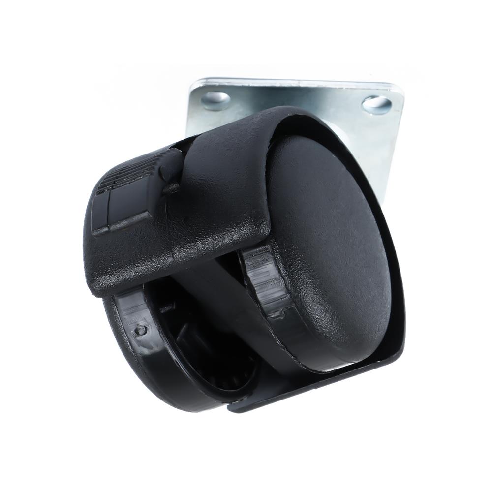 ลูกล้อไนลอน ZAPCO แป้นหมุน มีเบรก 1.5 นิ้ว สีดำ