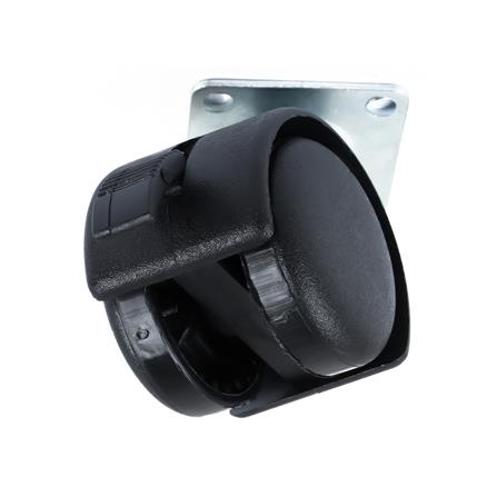 ลูกล้อไนลอน ZAPCO แป้นหมุน มีเบรก 1.5 นิ้ว สีดำ_1