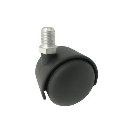 ลูกล้อไนลอน ZAPCO สกรูหมุน ไม่มีเบรก 2 นิ้ว สีดำ