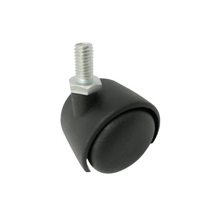 ลูกล้อไนลอน ZAPCO สกรูหมุน ไม่มีเบรก 1.5 นิ้ว สีดำ