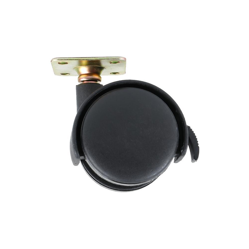 ลูกล้อไนลอน ZAPCO แป้นหมุน มีเบรก 2 นิ้ว สีดำ