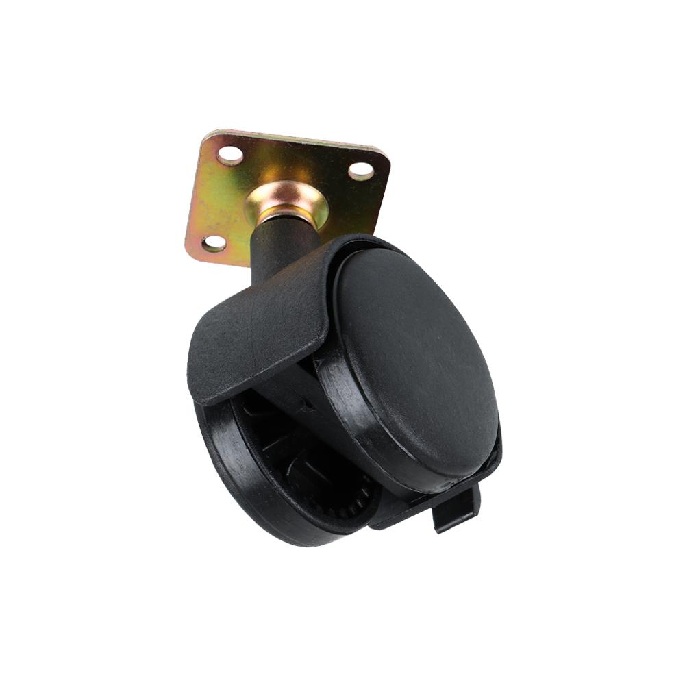 ลูกล้อไนลอน ZAPCO แป้นหมุน มีเบรก 2 นิ้ว สีดำ