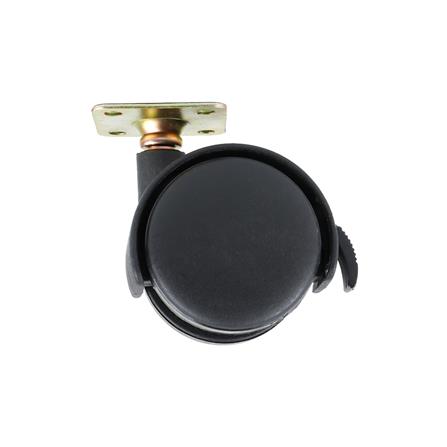 ลูกล้อไนลอน ZAPCO แป้นหมุน มีเบรก 2 นิ้ว สีดำ