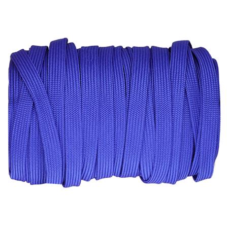 เชือกถักแบน ตราดอกบัว 3/4 นิ้ว x 100 เมตร สีน้ำเงิน