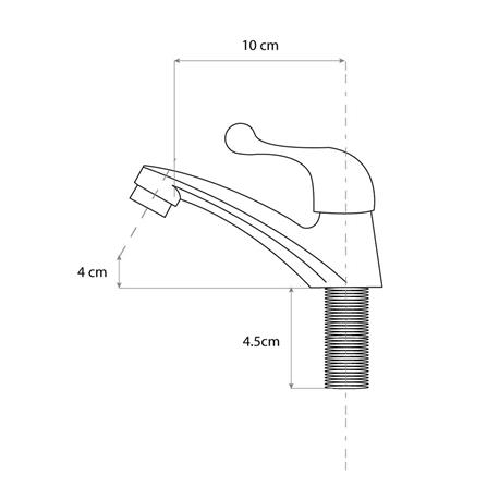 ก๊อกอ่างล้างหน้าเดี่ยวเคาน์เตอร์ H-5101_1