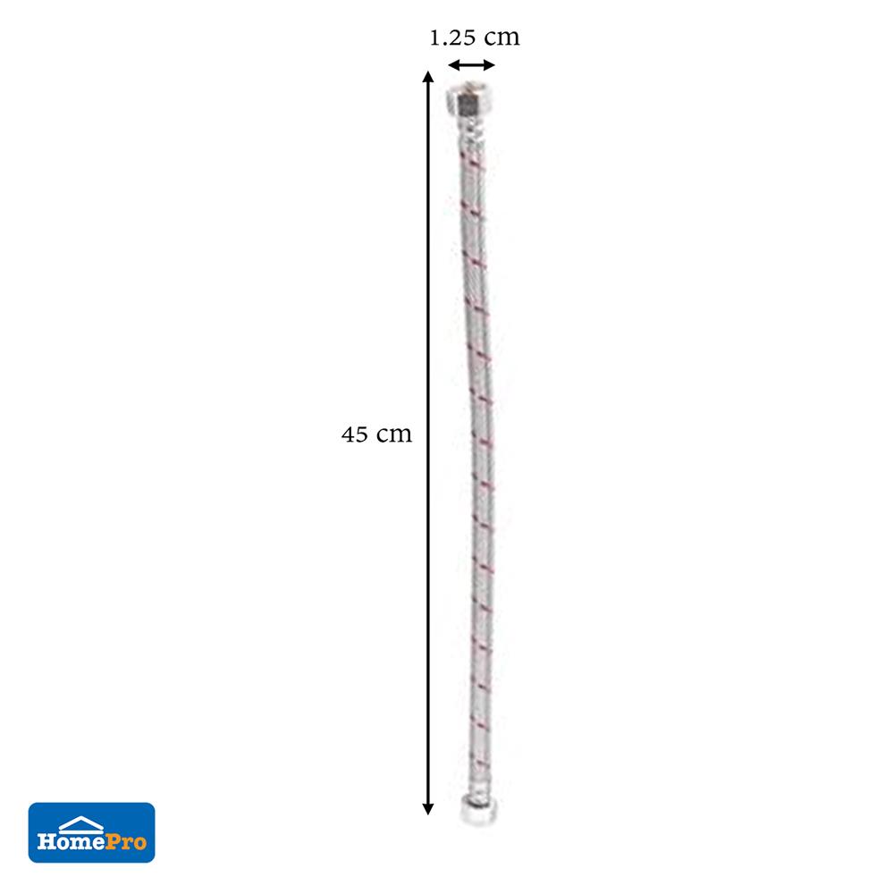 สายน้ำดีสเตนเลสน้ำอุ่น-น้ำเย็น 18 นิ้ว MOYA MY-SSB18(P)