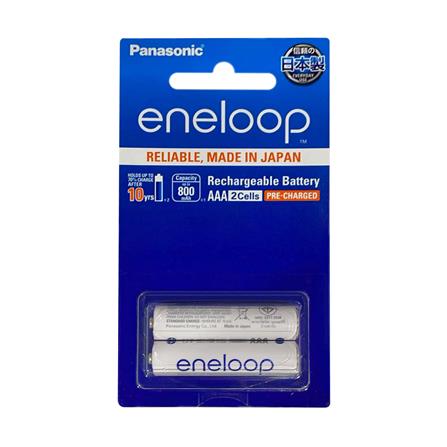 RECHARGEABLE BATTERY PANASONIC ENELOOP 4MCCE AAA 2PCS WHITE_0