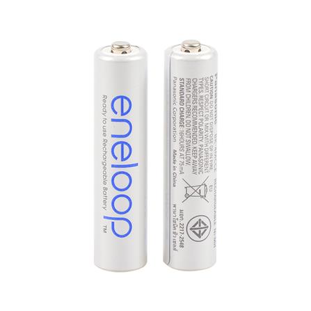 RECHARGEABLE BATTERY PANASONIC ENELOOP 4MCCE AAA 2PCS WHITE_1