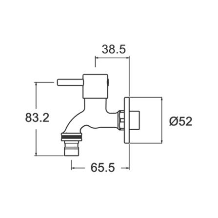 ก๊อกล้างพื้น 1 ทาง AMERICAN STANDARD A-TJ69-10_3