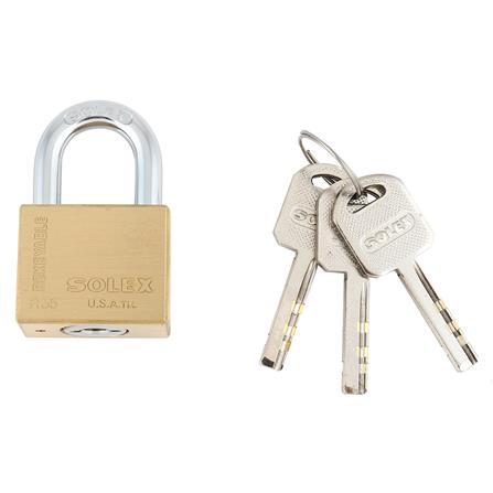 กุญแจมาสเตอร์คีย์ SOLEX PLUS10:1 35 มม. สีทองเหลืองขัดเงา 10 ตัว/ชุด_0