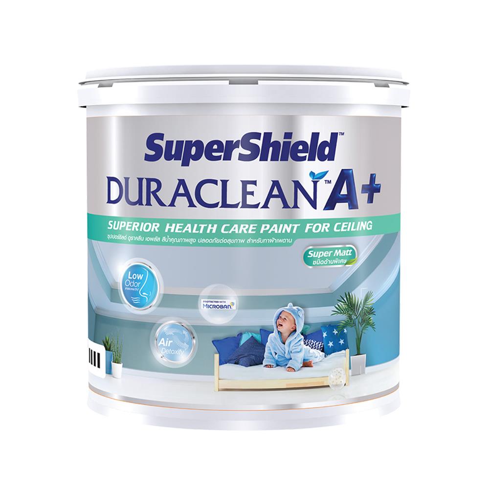 สีน้ำทาฝ้า TOA SUPERSHIELD DURACLEAN A PLUS D777 สีขาว ด้าน 1 แกลลอน