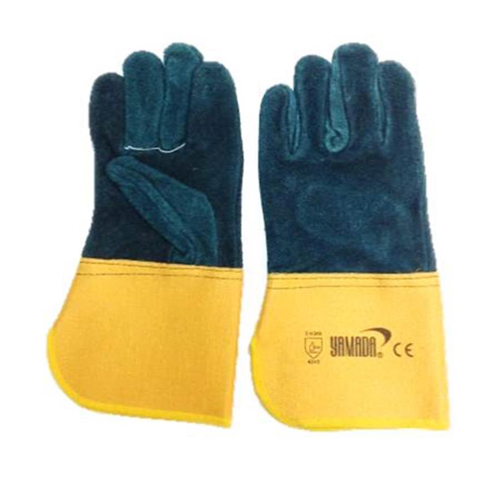 ถุงมือหนังทนความร้อน YAMADA สีเขียว/เหลือง