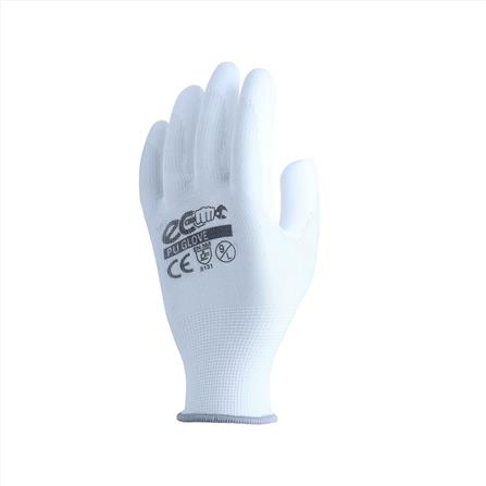 ถุงมือเคลือบ PU MICROTEX ECO-PU สีขาว