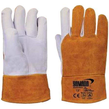 ถุงมือหนังเชื่อมอาร์กอน YAMADA 12 นิ้ว สีส้ม
