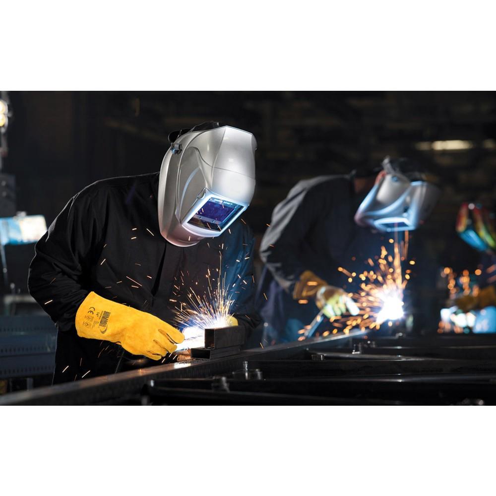 ถุงมือหนังหนาทนความร้อน YAMADA 16 นิ้ว สีน้ำตาล