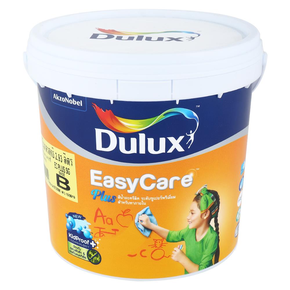สีน้ำทาภายใน DULUX EASY CARE PLUS BASE B สีขาว กึ่งเงา 3 ลิตร