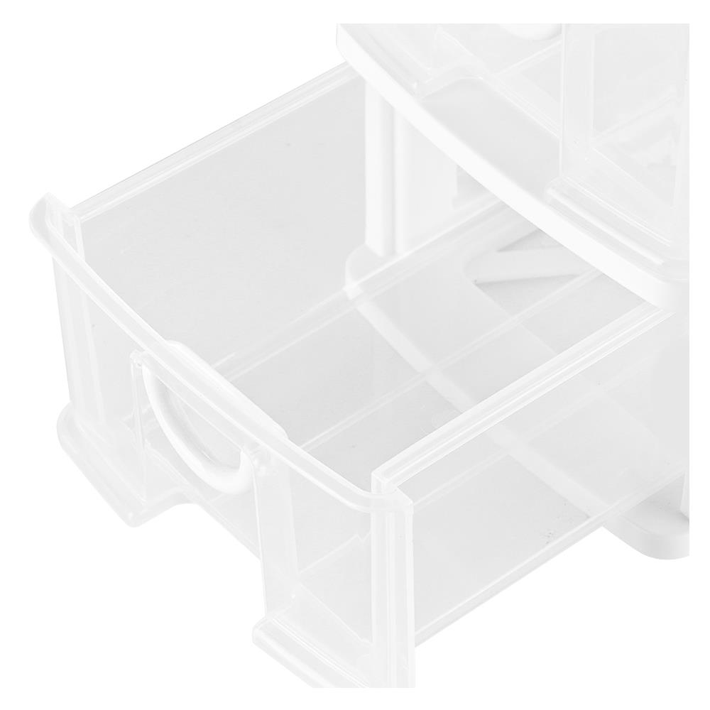 กล่องลิ้นชักเล็ก 3 ชั้น KEYWAY CK323 14X21X27.8 ซม. สีใส