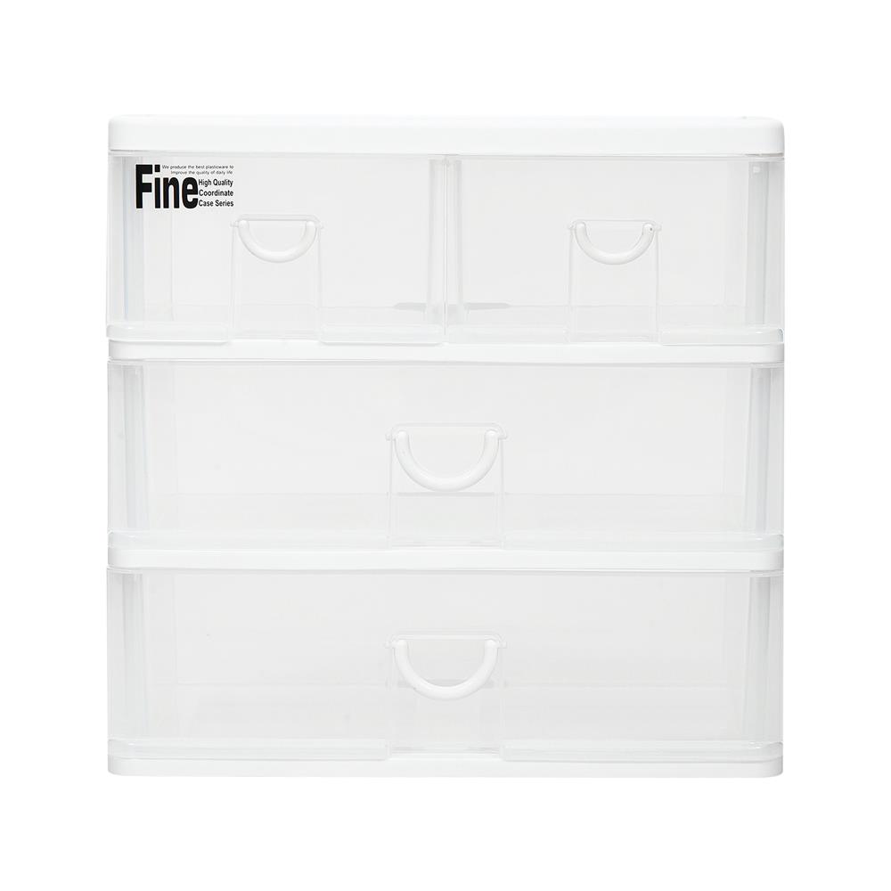 กล่องลิ้นชัก 4 ลิ้นชัก STACKO CK554 39x26.5x37.5 ซม. สีใส