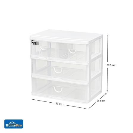 กล่องลิ้นชัก 4 ลิ้นชัก STACKO CK554 39x26.5x37.5 ซม. สีใส_5