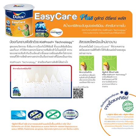 สีน้ำทาภายใน DULUX EASY CARE PLUS BASE A สีขาว กึ่งเงา 9 ลิตร_3