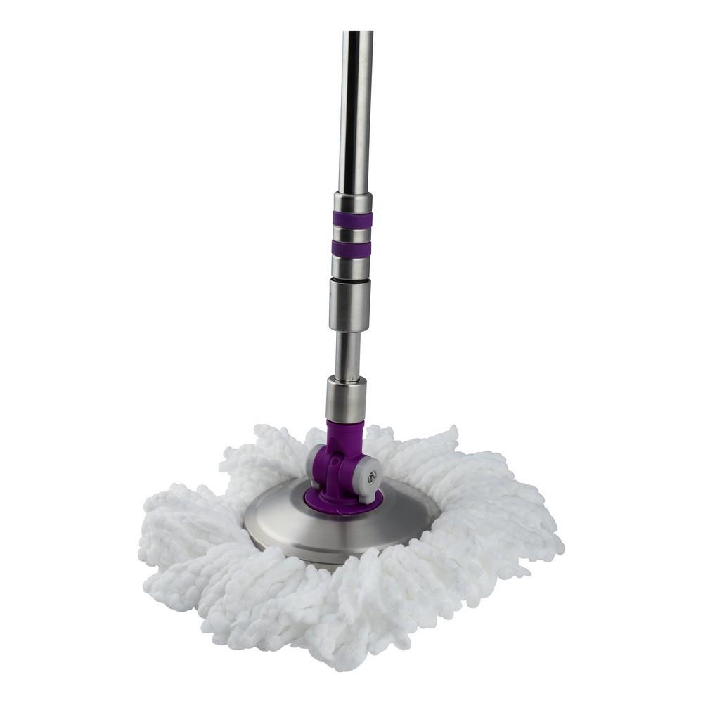 อะไหล่ม็อบไมโครไฟเบอร์กลมชุดด้าม BE WISH BOBO MAX 14 นิ้ว สีม่วง